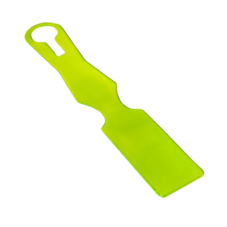 Yellow reflective luggage tag