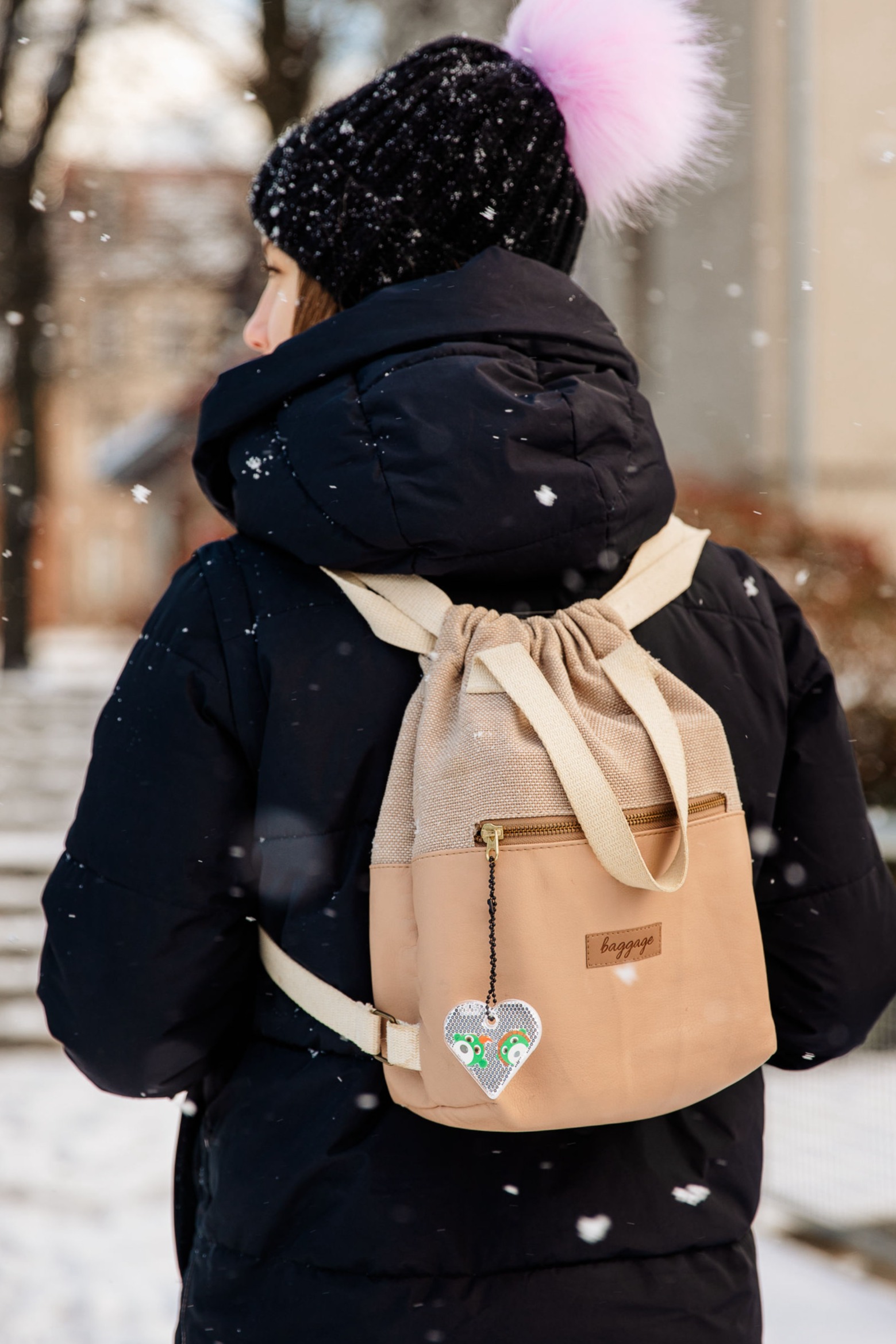 PS-reflector on backpack